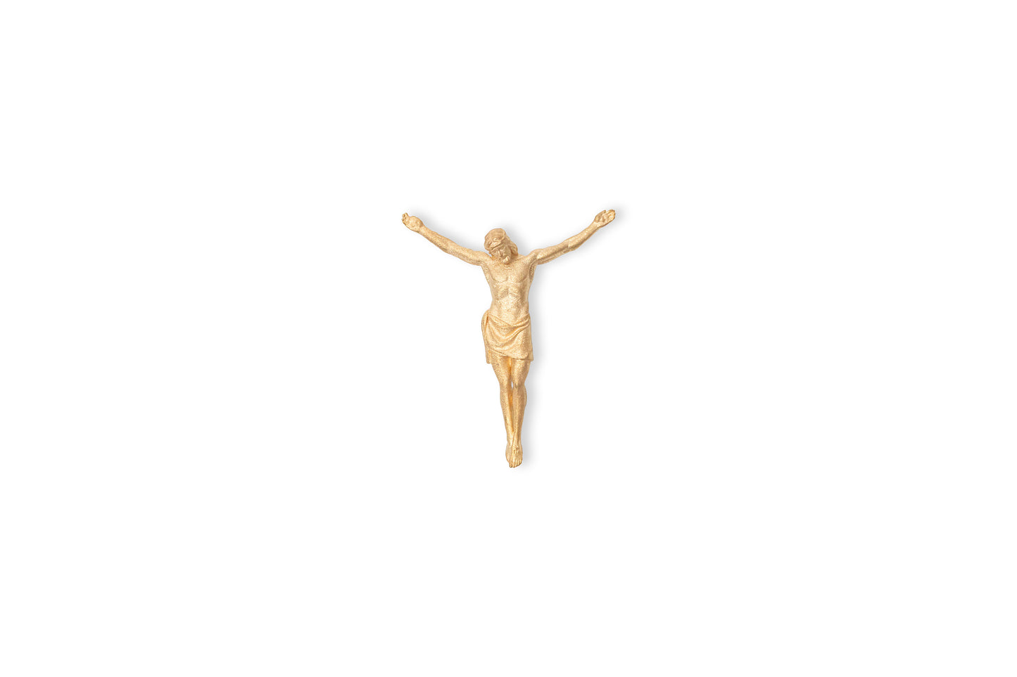 YELLOW GOLD CROSSLESS JESUS PENDANT