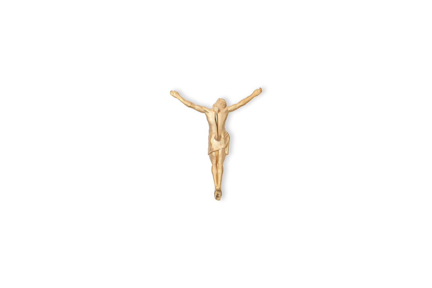 YELLOW GOLD CROSSLESS JESUS PENDANT