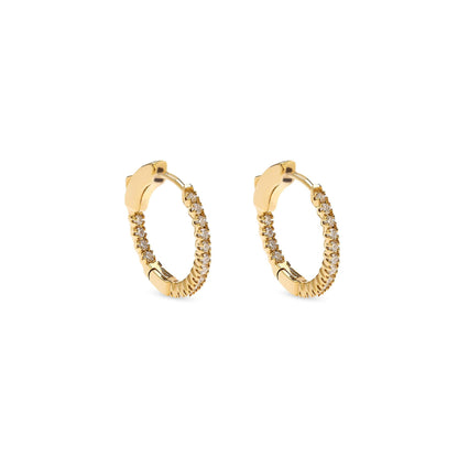 .5 Inch Diamond Hoop Earrings