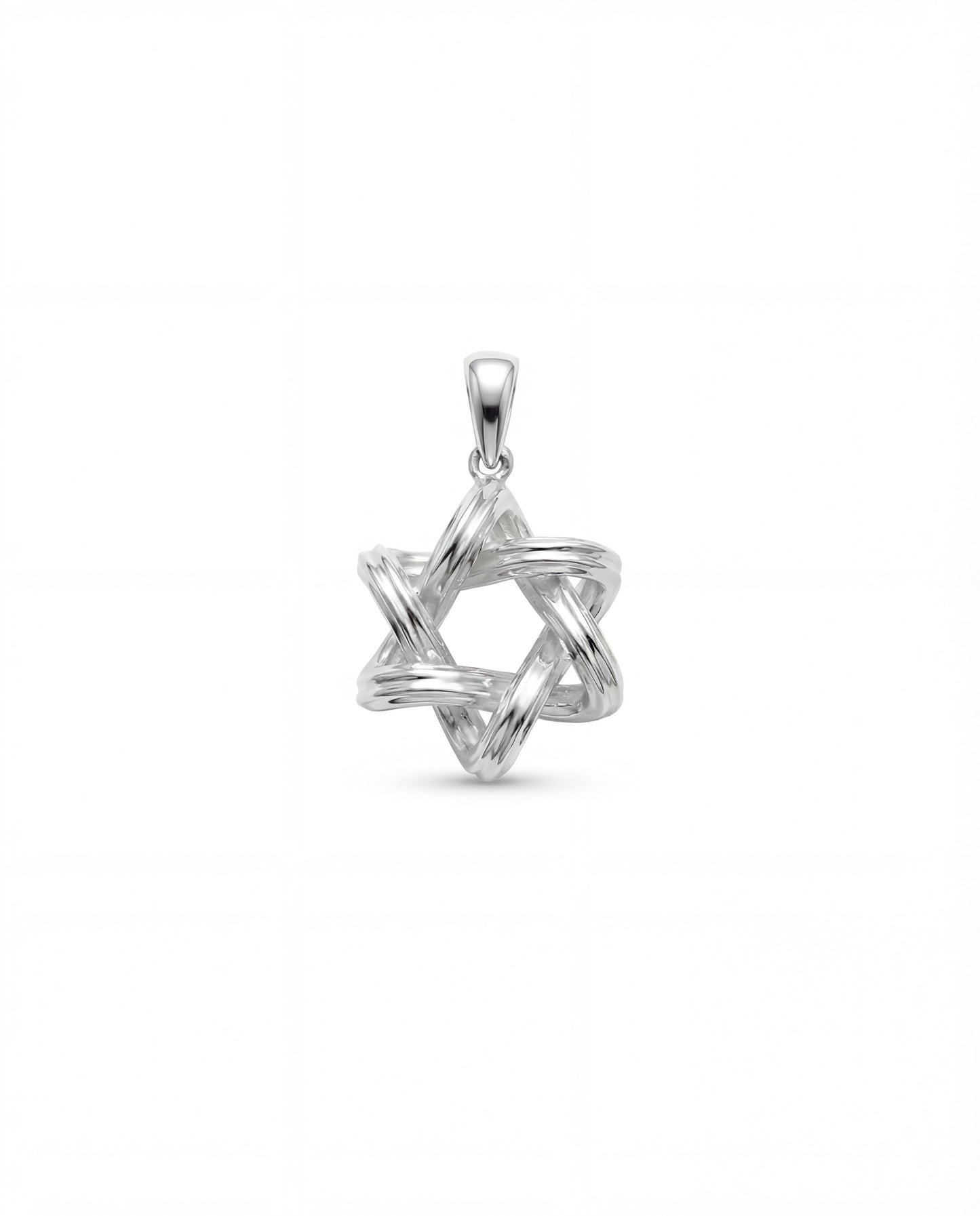 Plain Silver Infinitÿ Star of David Pendant
