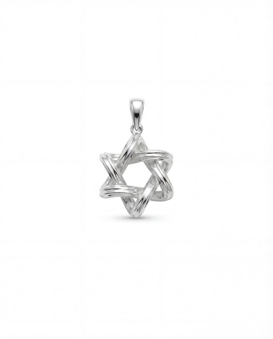 Plain Silver Infinitÿ Star of David Pendant