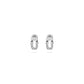 Varsity Umlaut Half Diamond Stud Earring