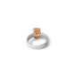 TWO TONE STACKED DIAMOND BAND