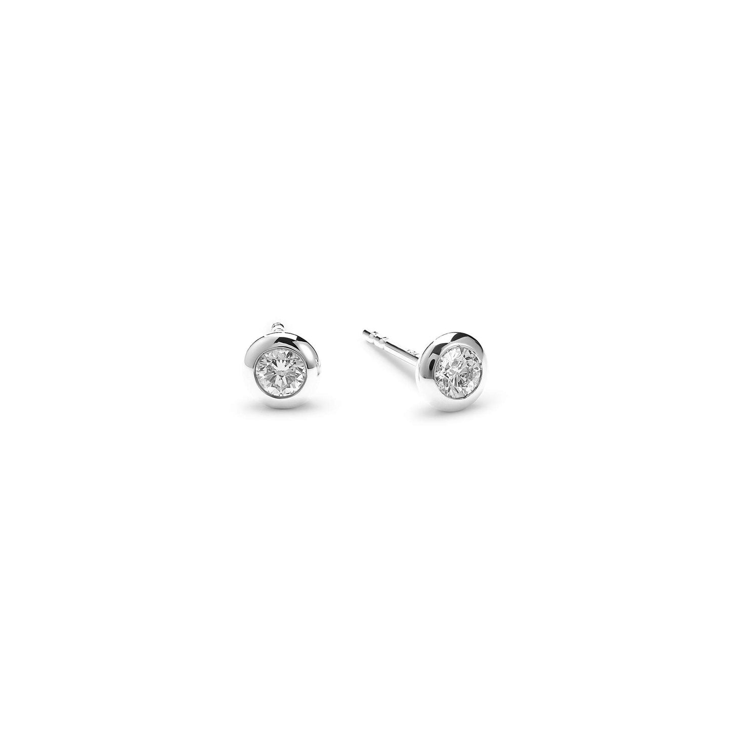 Diamond Bezel Set Earrings