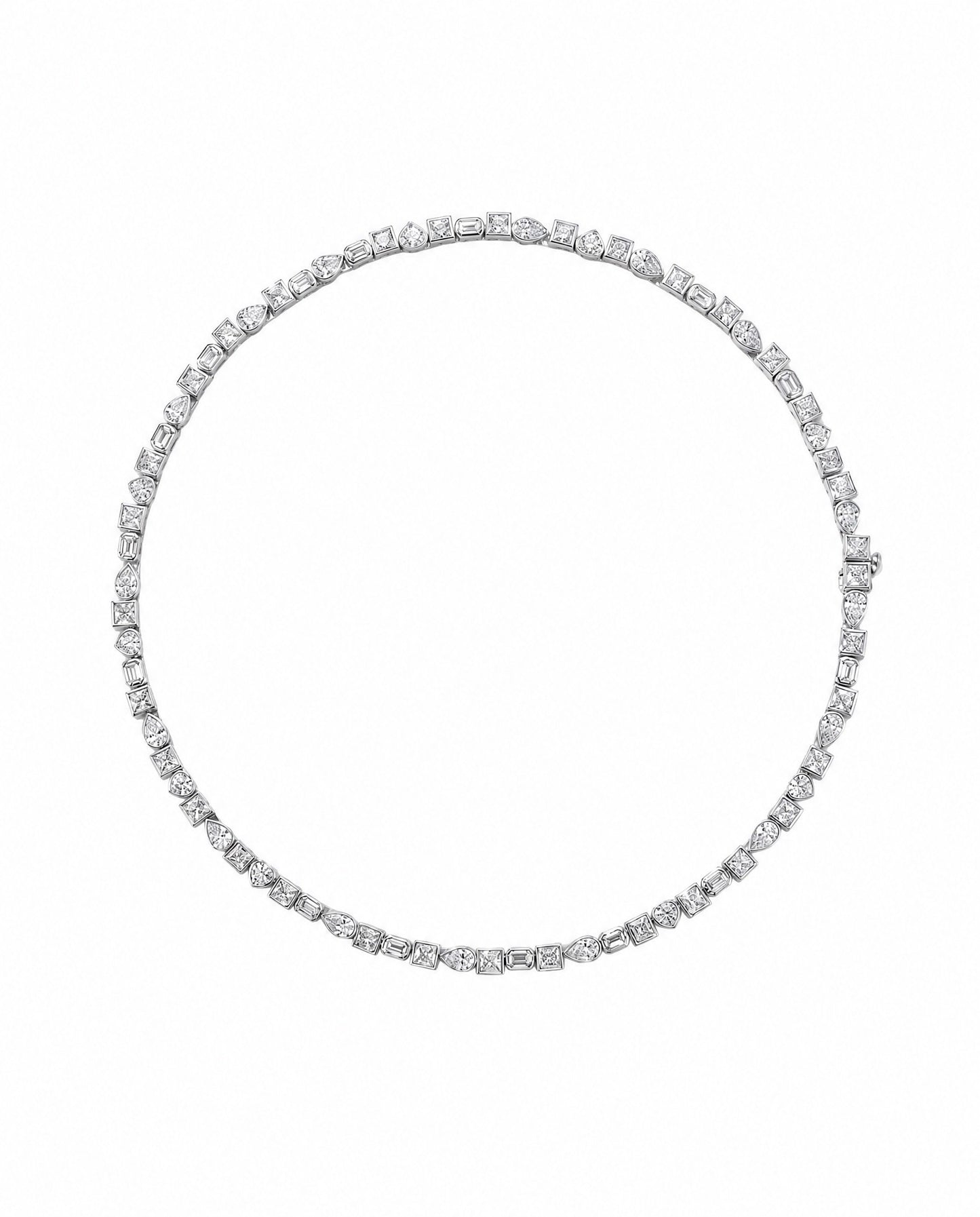 Multi Stone Tennis Necklace