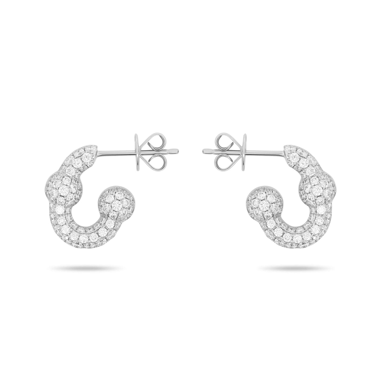 Umlaut Full Diamond Huggie Earrings