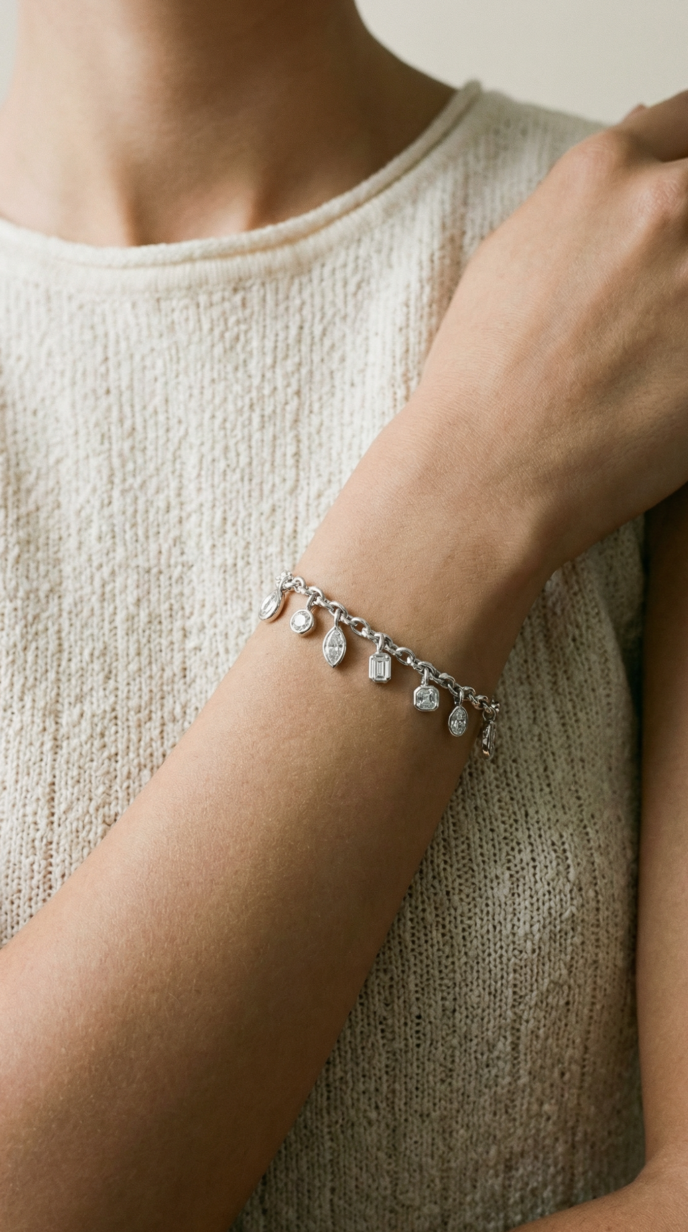 MULTI STONE UMLAUT BRACELET