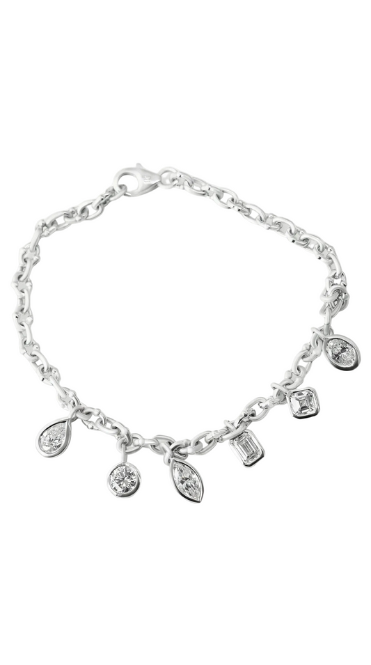 MULTI STONE UMLAUT BRACELET